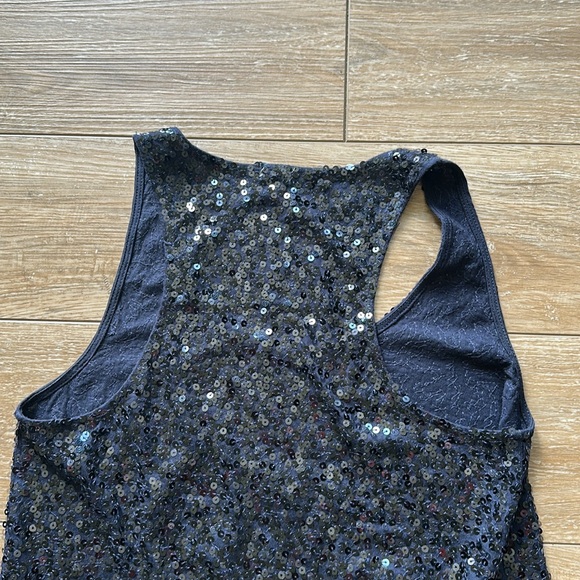 J. Crew Sequin Anchor Nautical Racerback Tank Top Size S - Picture 9 of 10